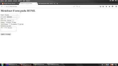 Tutorial HTML : Membuat Form pada HTML