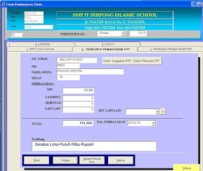 Tips Trik Klik: CONTOH- TAMPILAN APLIKASI SIAK (SISTEM 