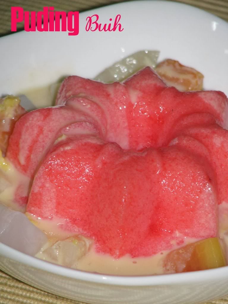 Resepi Puding Buih Merah