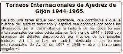 Libro Torneos Internacionales de Ajedrez de Gijón (1944-1965), comentario de los editores