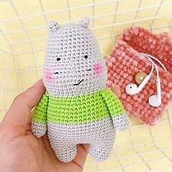 Hipopótamo amigurumi