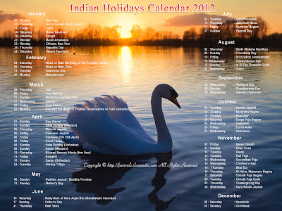 India Wallpaper Calendar 2012, Indian holiday 2012 Calender, india 2012, Holiday at India 2012