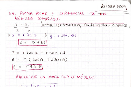 Forma Polar Y Exponencial De Un Número Complejo Definicion