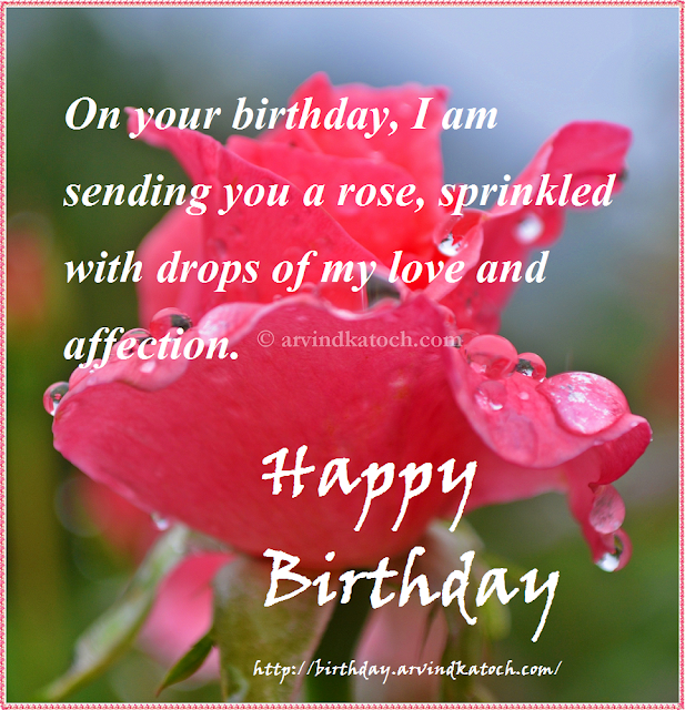 Happy Birthday, Birthday Card, Sprinkled, drops, love, affection, 