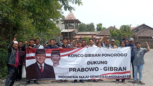 Jelang Pilpres, Konco Gibran Ponorogo Deklarasi Dukung Prabowo-Gibran