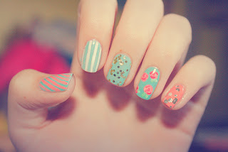 pastel nail art