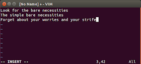 Vim insert mode