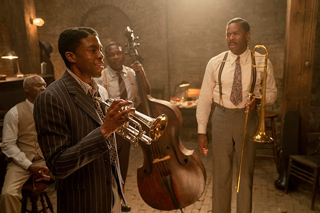 Michael Potts, Chadwick Boseman, Glynn Turman y Colman Domingo.