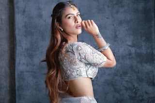 Neha Malik Hot Photoshoot in White Ghagra