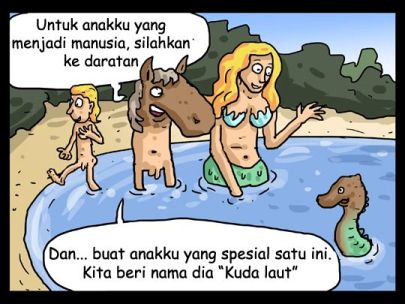 komik lucu kisah legenda kuda laut