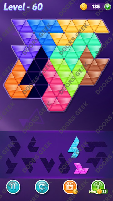 Block! Triangle Puzzle Proficient Level 60 Solution, Cheats, Walkthrough for Android, iPhone, iPad and iPod