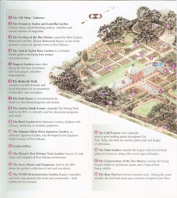 New Orleans Botanical Garden Brochure and Garden Map 