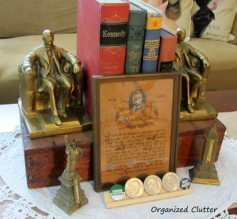 President's Day Presidential Memorabilia on Display www.organizedclutterqueen.blogspot.com