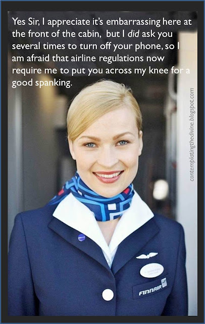 Spanking air stewardess