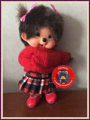 Jupe plissée écossaise pour Kiki ou Monchhichi - vêtement -couture - fait main - handmade