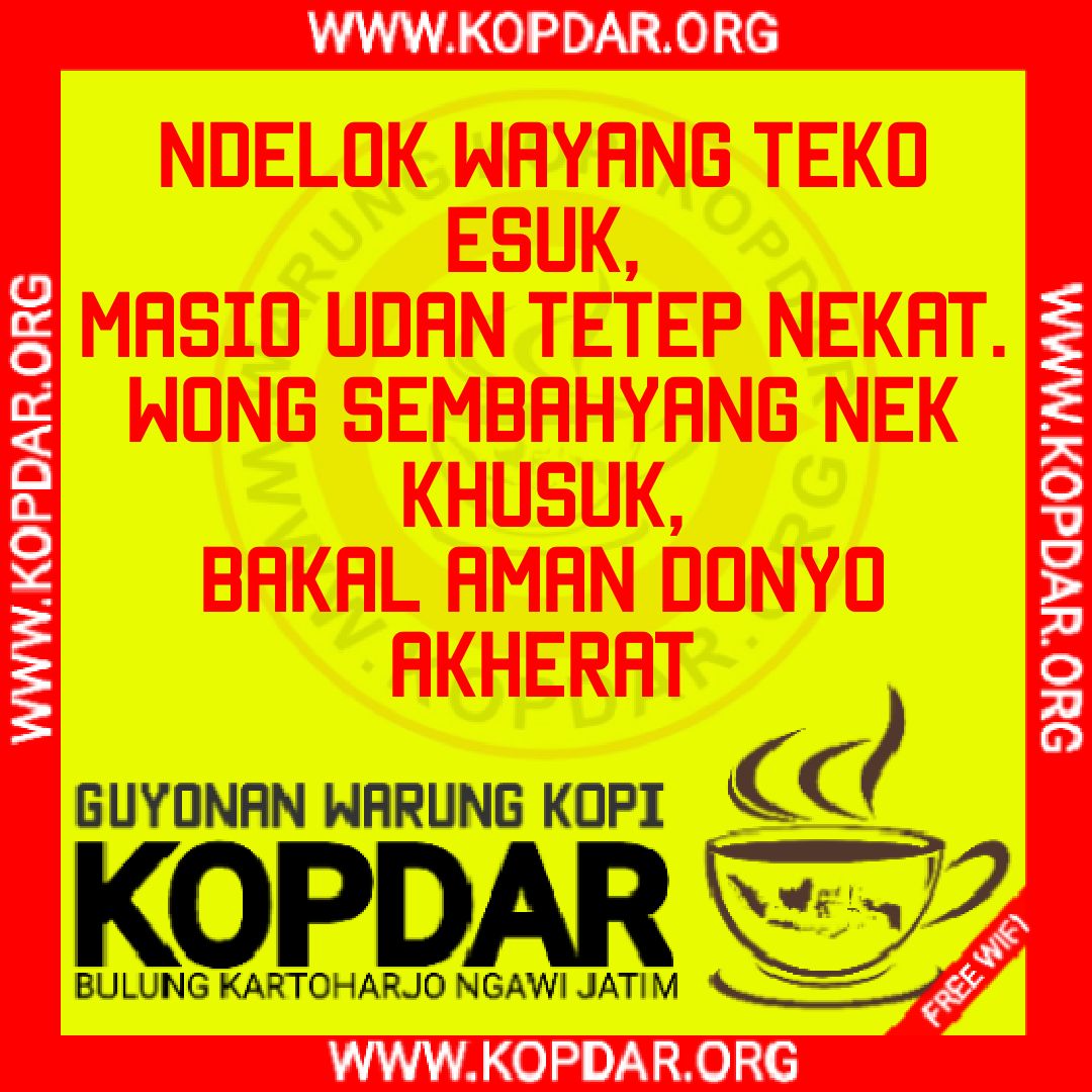 GAMBAR LUCU PANTUN JAWA WARUNG KOPI KOPDAR