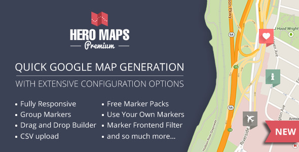 Hero Maps Premium v2.1.5 - Responsive Google Maps Plugin