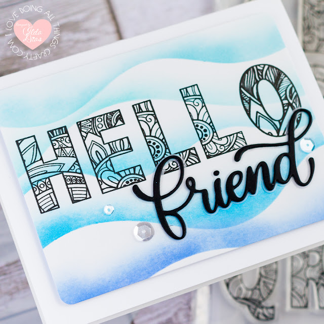 Hello Friendship Cards | Ornate Alphabet | Simon Says Stamp Rest and Refresh Release by ilovedoingallthingscrafty.com