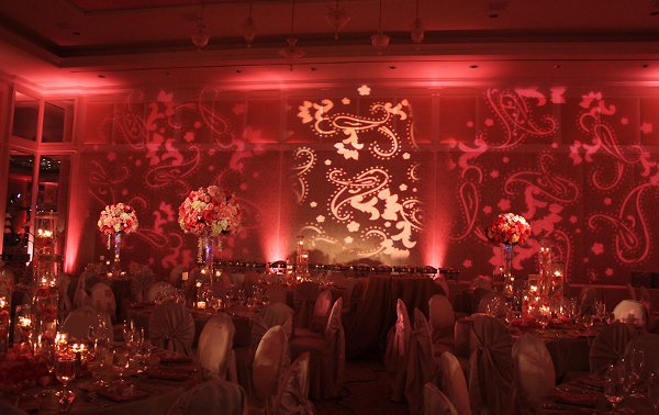 Color Wash Wedding Lighting