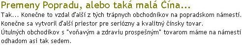 STránka týkajúca sa čínskych obchodov