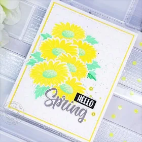 Sunny Studio Stamps: Cheerful Daisies Frilly Frame Dies Spring Themed Cards by Ana Anderson