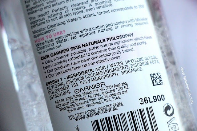 Garnier Micellar Water makeup remover