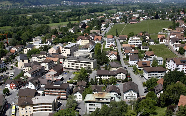 View of Vaduz in Liechtenstein