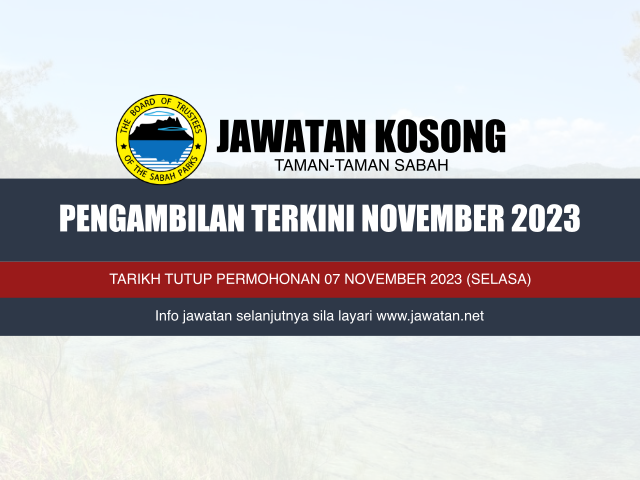 Jawatan Kosong Sabah Parks November 2023