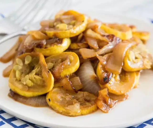 Recipe: SQUASH AND ONIONS WITH BROWN SUGAR