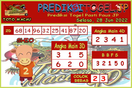 Prediksi Toto Macau JP Selasa 28 Juni 2022