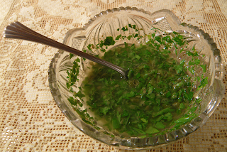 Glass Dish of Ravigote Sauce