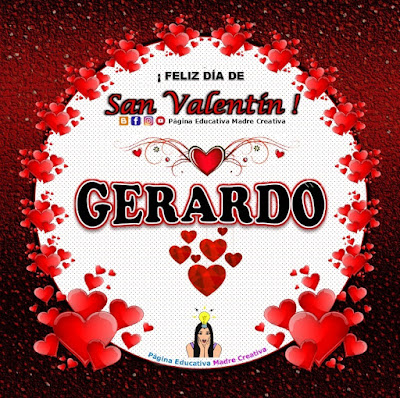 Feliz Día de San Valentín - Nombre Gerardo