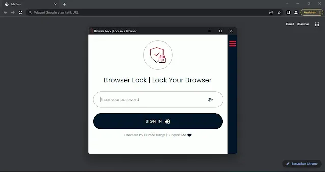 Cara Lock Browser Chrome PC Dengan Password