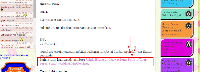 Tips SEO : Cara Mudah Letakkan Link Tajuk Entri di Akhir Entri Secara Automatik