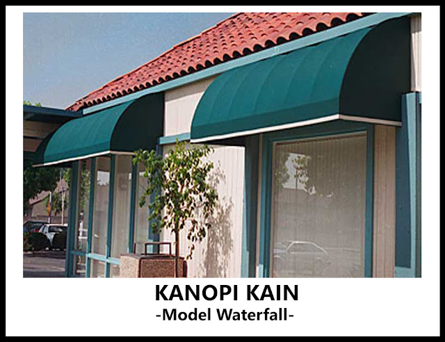 kanopi kain model waterfall