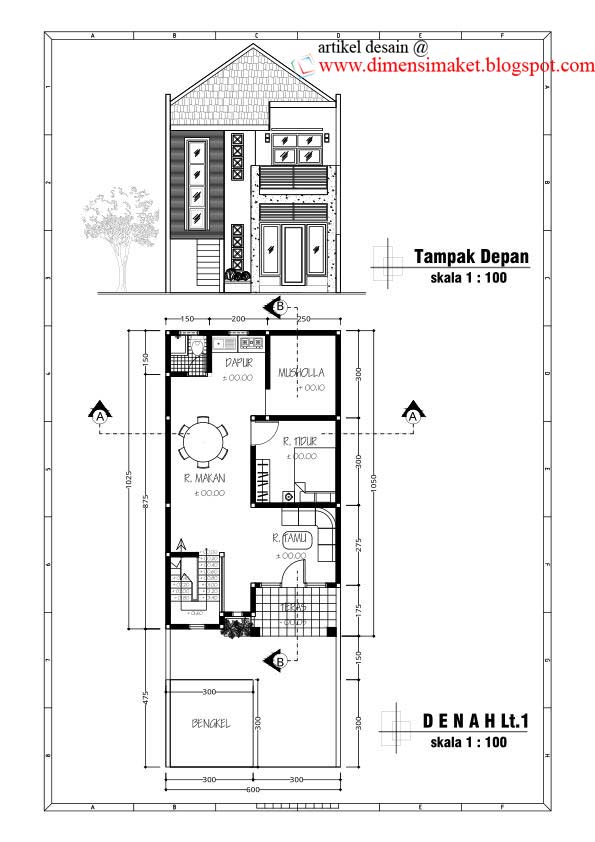 Desain Rumah 002 Contoh Desain dan Gambar Kerja Rumah 