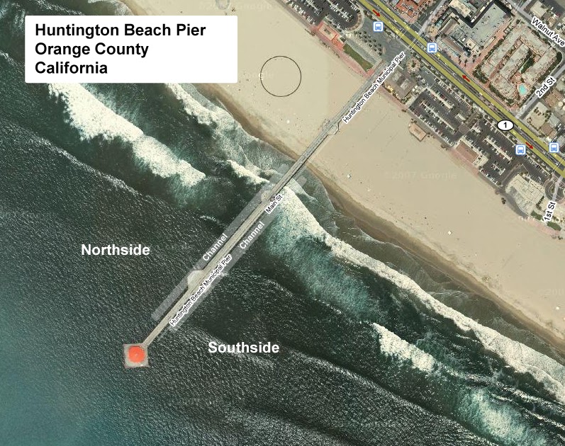 Socalsurf.com - Southern California Surf Forecast - Powered By Solspot.com:  Surf Break Maps: HB Pier