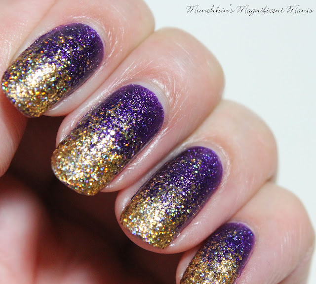 Purple and Gold Glitter Gradient
