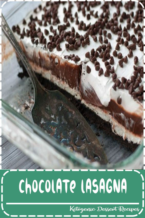 Irresistible chocolate layers with cream cheese, whipped cream, and chocolate chips. A Chocolate Lasagna recipe for true chocolate lovers!