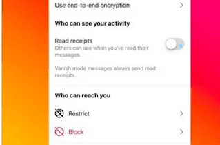 Disable Read Receipts in Instagram DMs