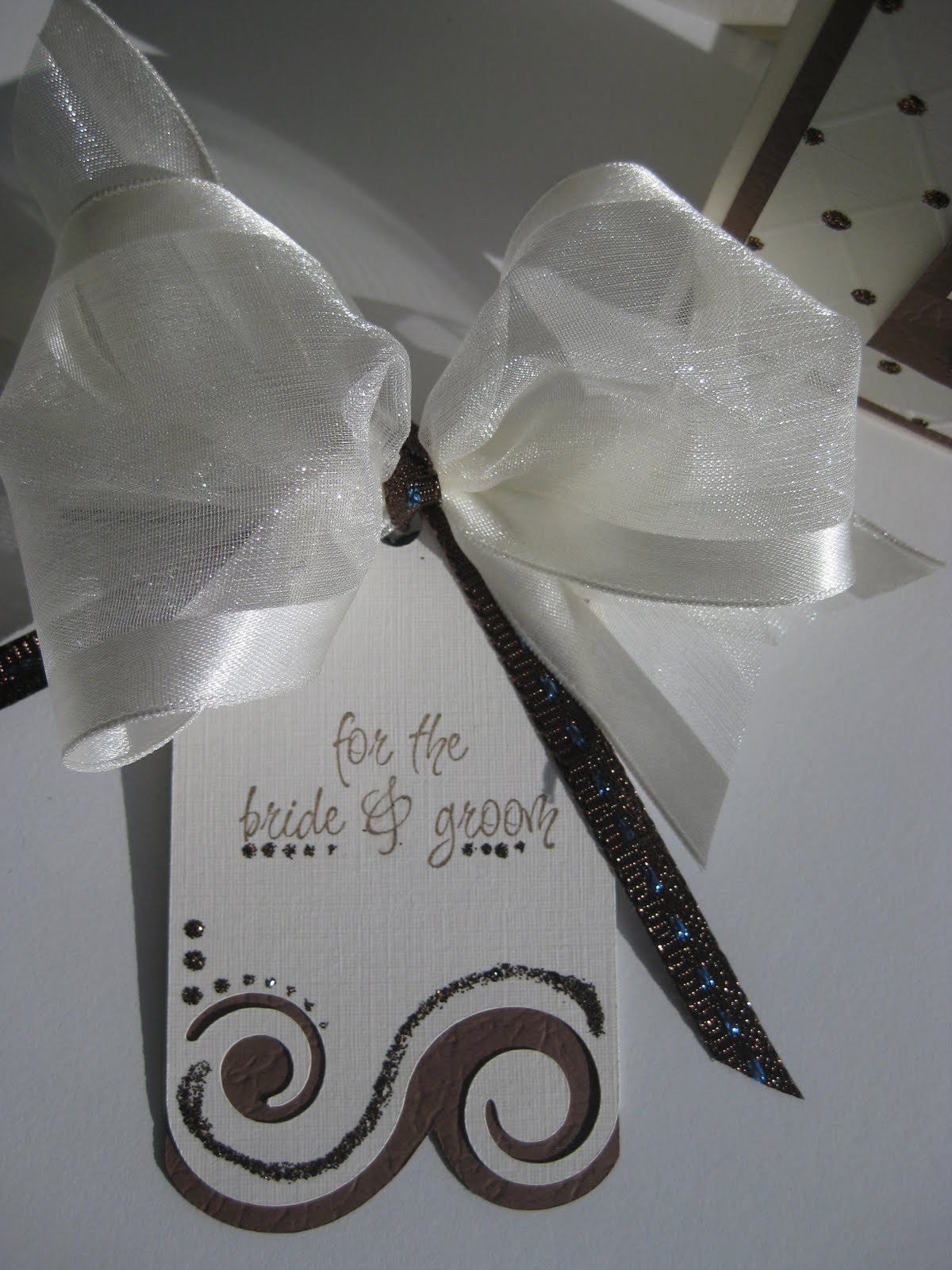 Brown and Ivory Wedding Card