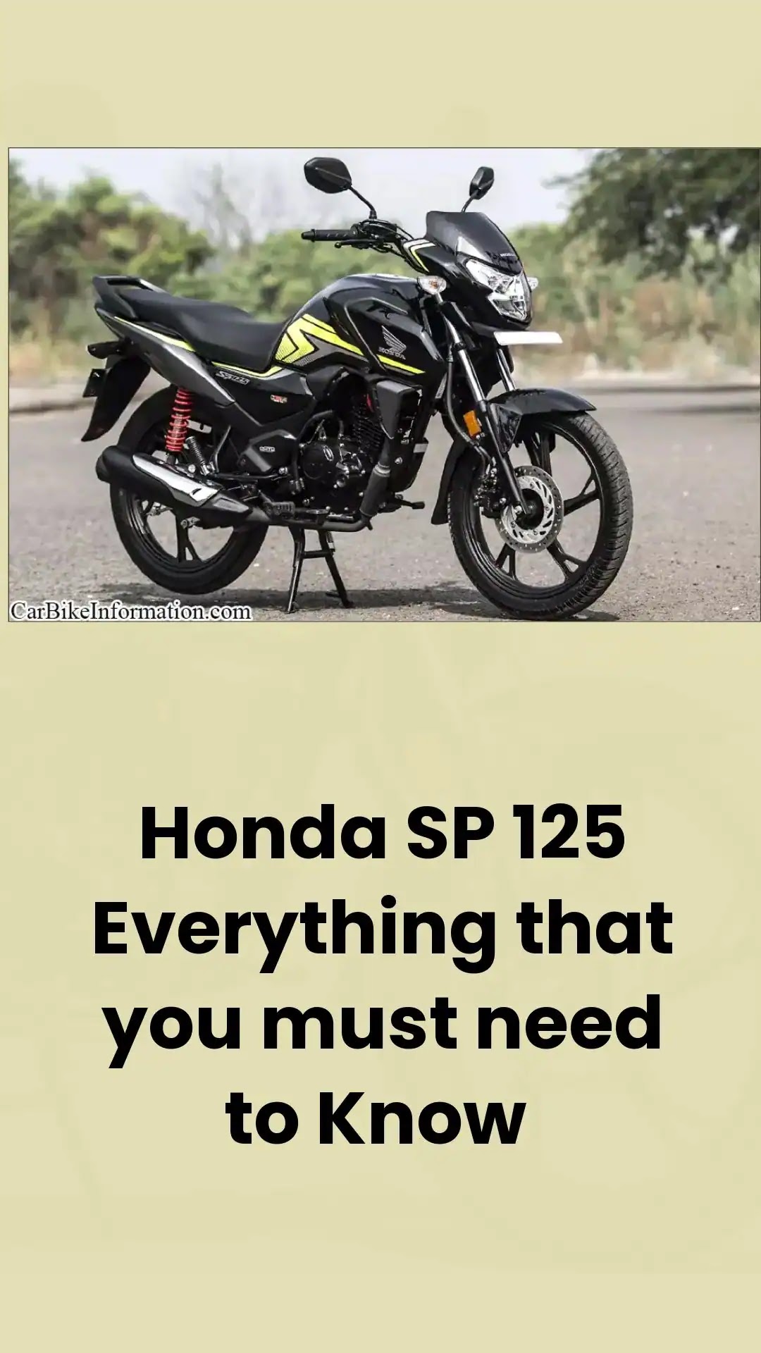 Honda SP 125 Everything that you need to Know