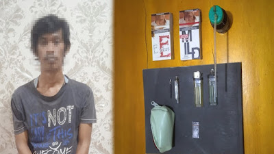 Asyik Konsumsi Narkotika di Kamar Losmen, Pria 33 Tahun Ditangkap Polsek Rawa Jitu Selatan