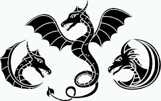 Tatoos y Tatuajes de Dragones en Blanco y Negro, parte 4