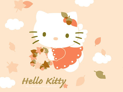 Hello Kitty-Orange-Hello Kitty-Orange Wallpeper-Kitty-Orange