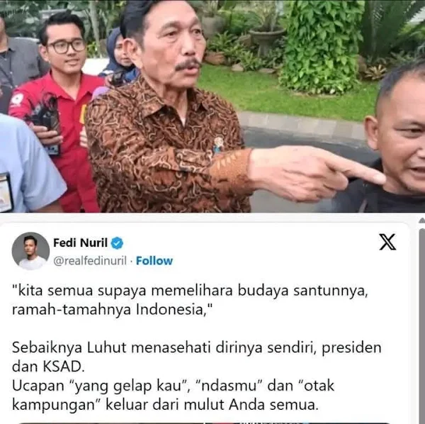 Bahkan sekelas Lord Luhut berani dihadapi pemeran Ayat Berani sekali Fedi Nuril
