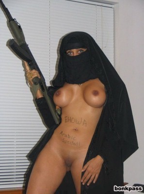 Muslim Girl Nude with AK-47