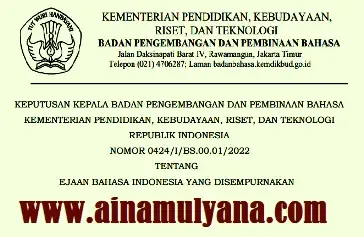 Download Ejaan Bahasa Indonesia yang Disempurnakan -EYD versi Tahun 2022