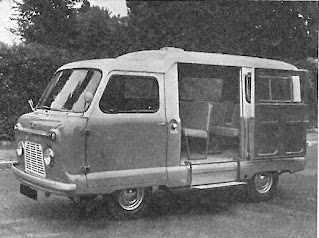 general exterior view of a Wadham "Conversion" body on a Standard Atlas Van 1959