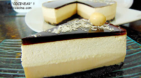 Tarta de chocolate blanco y café